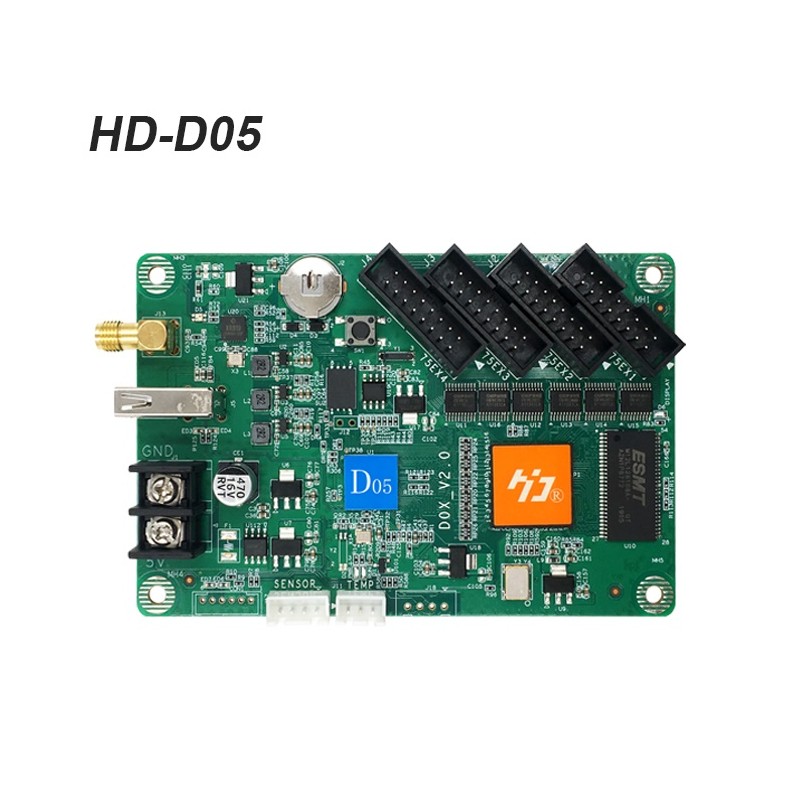 Controller per schermo LED a colori asincrono HUIDU HD-D05 640 x 64 pixel ABM 0103 HUIDU HUIDU 51,24 €