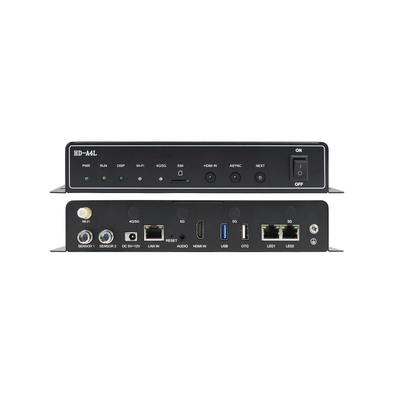 BOX PLAYER LEDWALL HD-A4L dual mode HDMI wifi sincrono asincrono 1280 x 512 pixel SCHEDE DI GESTIONE E PROCESSORI HUIDU