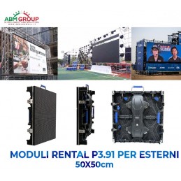 RENTAL LEDWALL P3,91 OUTDOOR 50CM X 50CM 7680HZ MODULO LED PER USO ESTERNO M24081070 MODULI RENTAL LEDWALL ABM GROUP SRLS